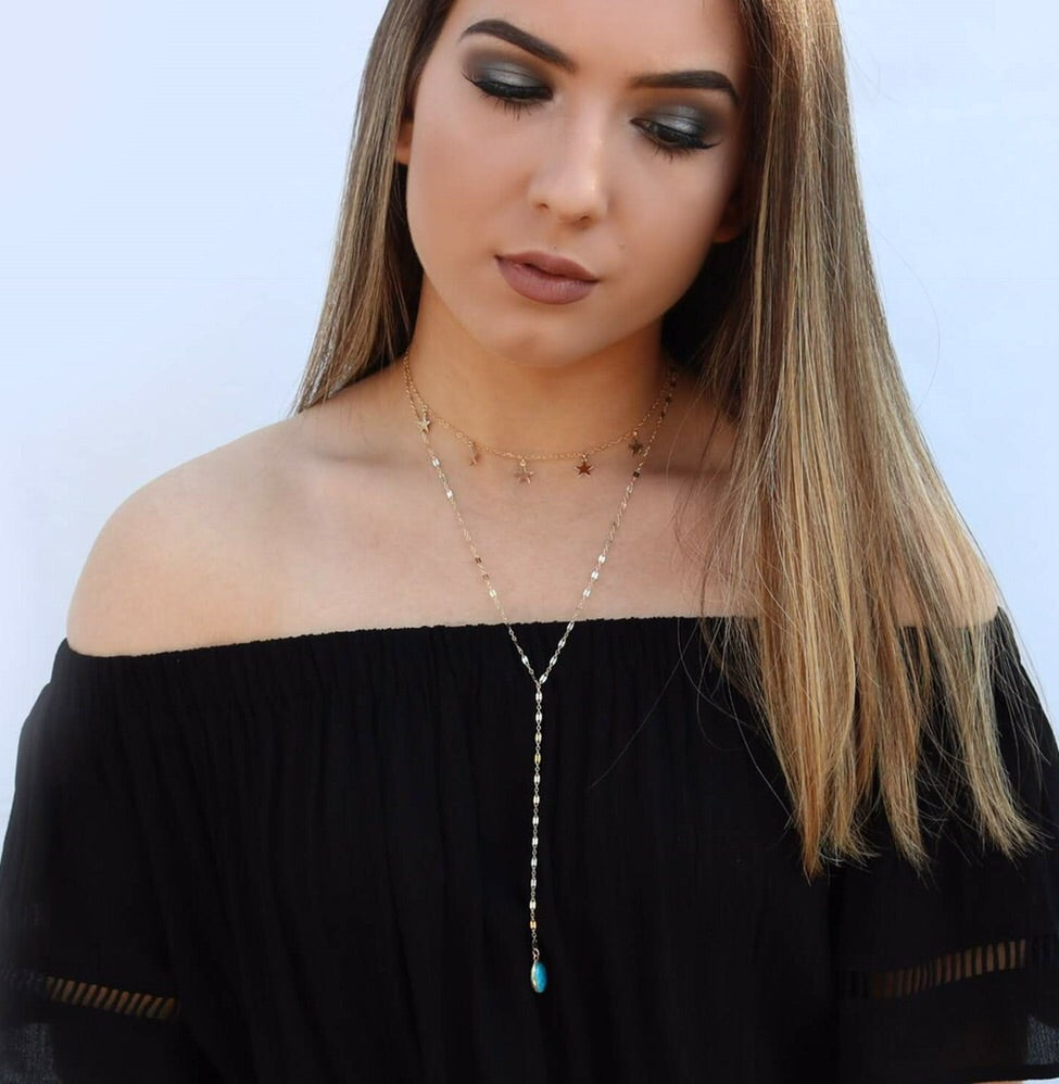 5 Star Choker Necklace | Dainty Celestial Charm Necklace